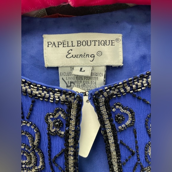 💙Stunning Vintage L Papell Boutique Evening Silk Coat - Picture 4 of 5